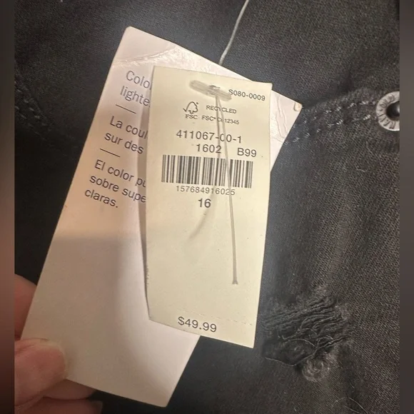 NWT•Old Navy•black distressed•rockstar
Skinny•high rise•size 16 - Picture 5 of 9